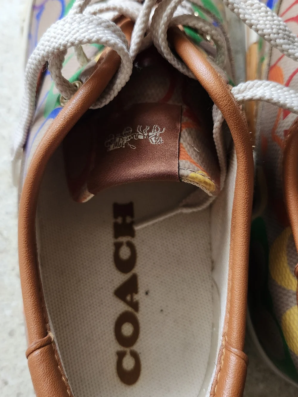 COACH Signature Multicolor Canvas Sneakers